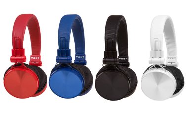 Headphone multicolors isolated on a white background 