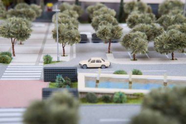 Architectural model of a modern buildings for the city