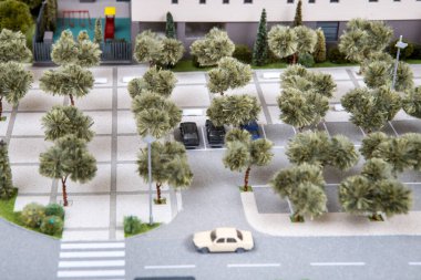 Architectural model of a modern buildings for the city