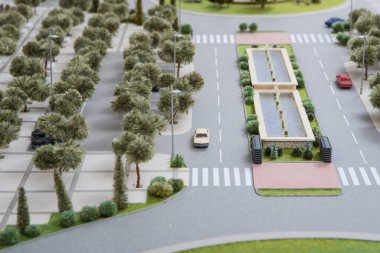 Architectural model of a modern buildings for the city