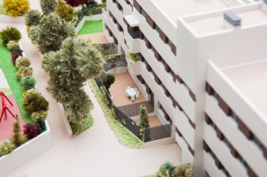 Architectural model of a modern buildings for the city