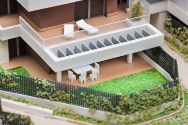 Architectural model of a modern buildings for the city