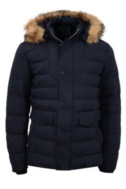 Mens  down lined winter parka isolated on white