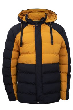 Mens  down lined winter parka isolated on white