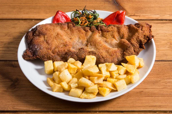 stock image Cachopo typical meat dish from the Asturias region in Spain