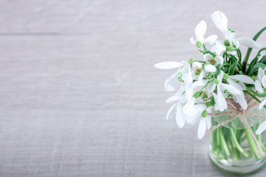 Tahta arka planda bahar çiçekleri