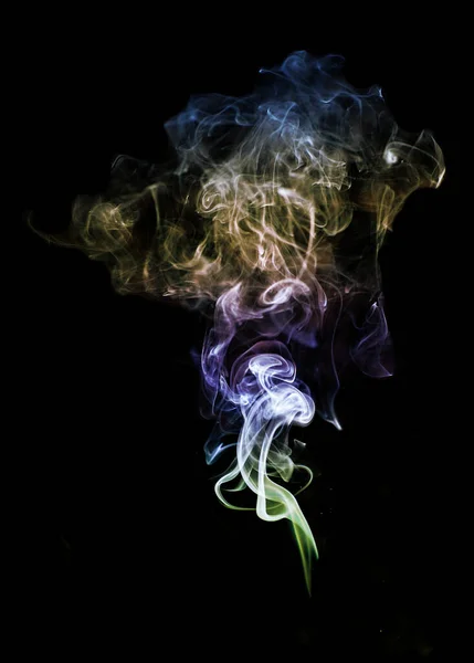 Fumo Astratto Sfondo Nero — Foto Stock