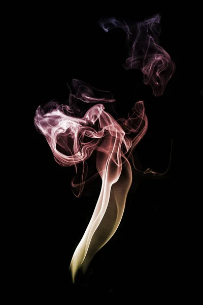Fumo Astratto Sfondo Nero — Foto Stock