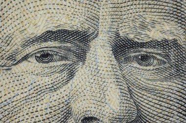 Portre 18 ABD Başkanı Ulysses S. Grant Amerika Birleşik Devletleri elli dolar banknotunun üzerinde