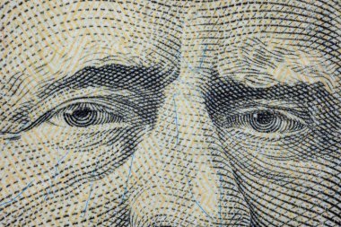 Portre 18 ABD Başkanı Ulysses S. Grant Amerika Birleşik Devletleri elli dolar banknotunun üzerinde