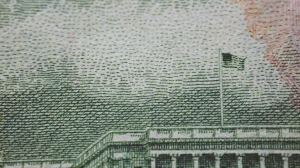 Capitol Edifício Nota Cinquenta Dólares Fechar — Vídeo de Stock