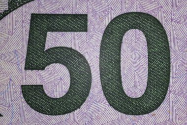 50 dolar yakın çekim, makro fotoğraf.