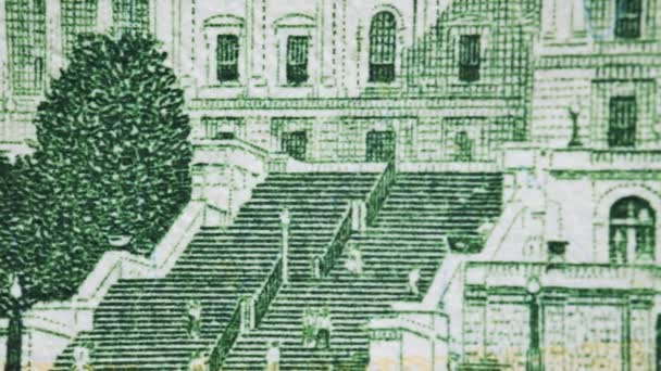 Capitol Épület Ötven Dolláros Bankjegy Közeli — Stock videók