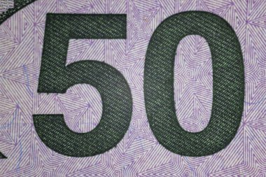 50 dolar yakın çekim, makro fotoğraf.