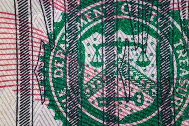 Amerika Birleşik Devletleri 'nden Amerikan Kartalı bir dolarlık banknotla.