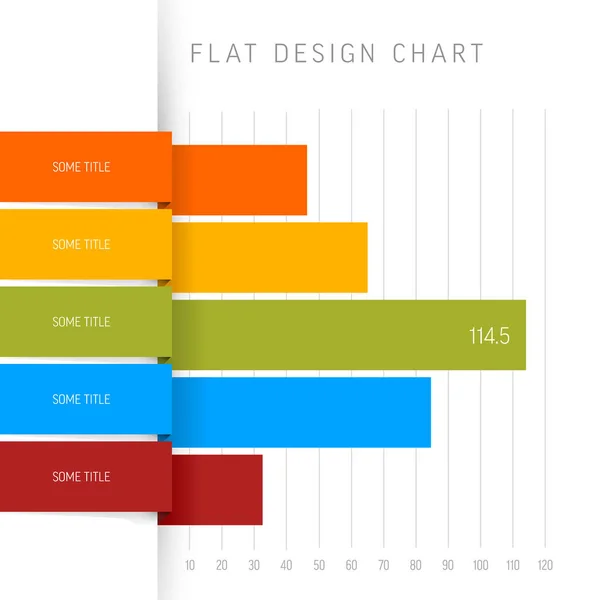 Vector Flat Horizontal Design Statistics Vertical Color Columns Graph Infographic — 图库矢量图片