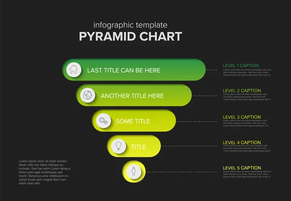 그래픽 Vector Infographic Stipe Layers Template Reverse Pyramid 깔때기 Funnel — 스톡 벡터