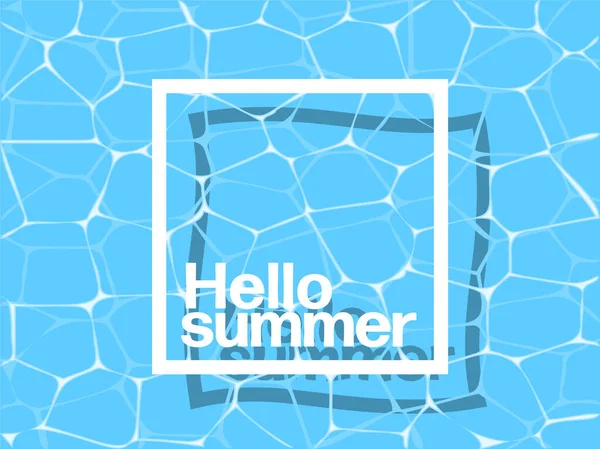 Hello Summer Vector Simple Minimalist Summer Holiday Poster Template Abstract — Stock Vector