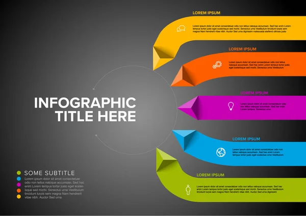 Διάνυσμα Πολλαπλών Χρήσεων Infographic Πρότυπο Κατασκευασμένο Από Τον Τίτλο Μεγάλο — Διανυσματικό Αρχείο