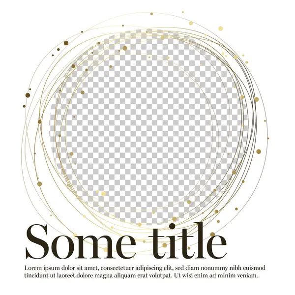 Ein Goldener Kreisrahmen Mit Zarten Linien Und Punkten Perfekt Für — Stockvektor