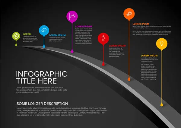 Einfache Minimalistische Infografik Vorlage Mit Regenbogen Cloro Tropfen Zeigern Mit Stockillustration