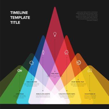 Çok amaçlı büyük dağlar, simgeler ve tanımlarla bilgi şablonunu örtüyor. Yedi elementli karanlık çok amaçlı bilgi şeması bilgi şablonu tasarımı