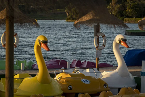 Verschillende Gemengde Waterfietsen Badplaats Quinta Lago Algarve Portugal — Stockfoto