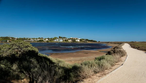 Widok Bagna Ria Formosa Pobliżu Quinta Lago Lokalizacji Algarve Portugalia — Zdjęcie stockowe