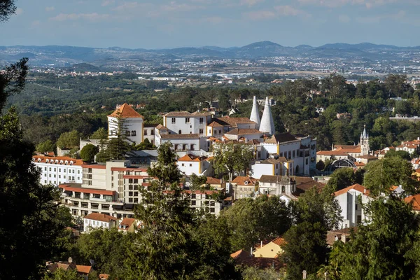 位于葡萄牙Sintra村的著名的Sintra国家宫 — 图库照片