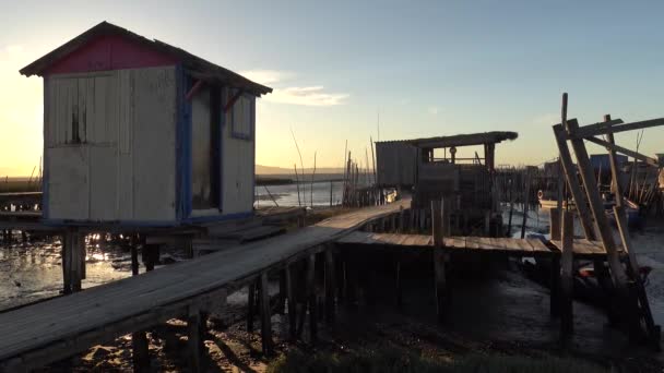 旧的木制棕榈坞 — 图库视频影像