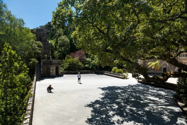Sintra Portugalia Czerwca 2022 Piękne Charakterystyczne Szczegóły Quinta Regaleira Parku — Zdjęcie stockowe