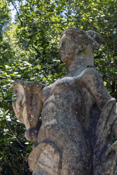 Piękny Posąg Quinta Regaleira Parku Pałacu Ogrodowego Zbudowanego Pod Koniec — Zdjęcie stockowe