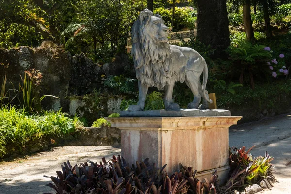 Prachtige Standbeeld Details Quinta Regaleira Een Park Tuin Paleis Gebouwd — Stockfoto