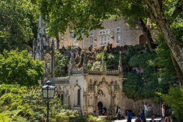 Sintra Portugalia Czerwca 2022 Piękny Zabytek Quinta Regaleira Park Pałac — Zdjęcie stockowe