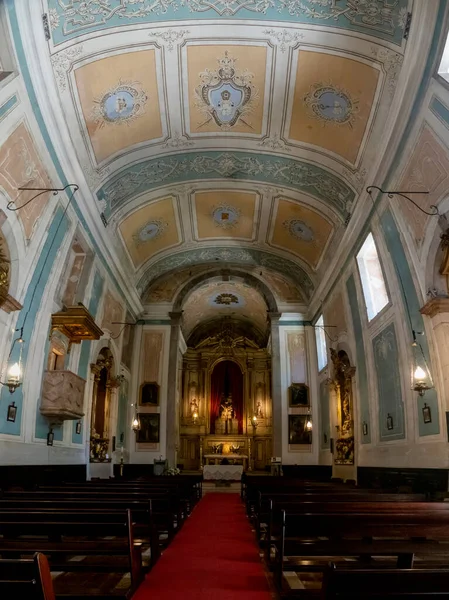 Wnętrze Pięknego Kościoła Sao Martinho Miejscowości Sintra Portugalia — Zdjęcie stockowe