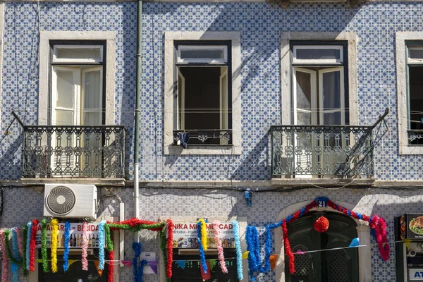 Lisbon Portugal 2022年6月28日 莫里亚地区首都里斯本街道的典型建筑 — 图库照片