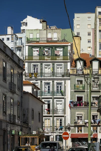 Lisbon Portugalia Czerwca 2022 Typowa Architektura Ulic Stolicy Lizbony Dzielnicy — Zdjęcie stockowe
