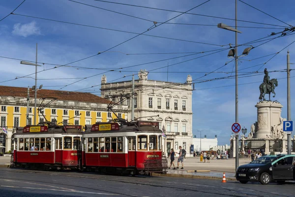 Lisbon Portugal 2022 Június Lisszabon Portugália Környékén Turisták Ingázók Szállítására — Stock Fotó