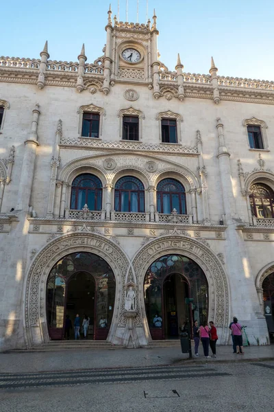 Lisbonne Portugal Juin 2022 Gare Historique Rossio Belle Architecture Située — Photo