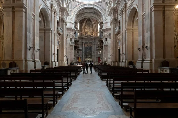 Mafra Portugal 29Th June 2022 View Beautiful Interior Cathedral Palace — Stock Photo, Image