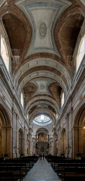 Mafra Portugalia Czerwca 2022 Widok Piękne Wnętrze Katedry Pałacu Mafra — Zdjęcie stockowe