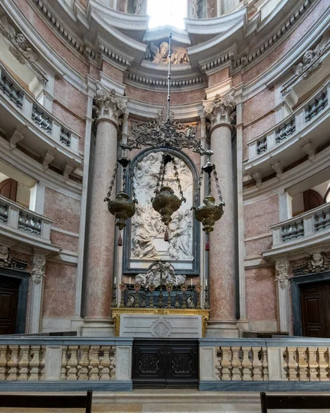 Mafra Portugalia Czerwca 2022 Widok Piękne Wnętrze Katedry Pałacu Mafra — Zdjęcie stockowe