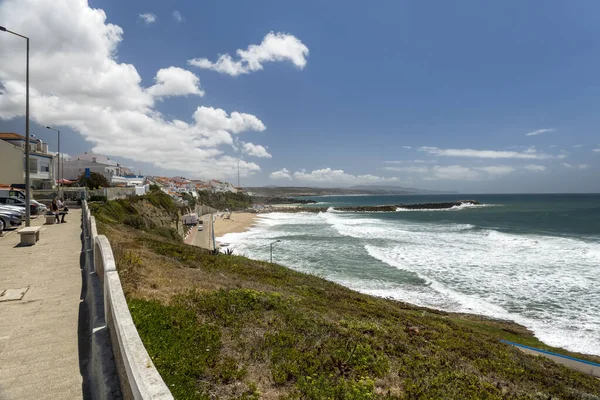 Vista Panorámica Playa Desde Mirador Ericeira Portugal — Foto de Stock