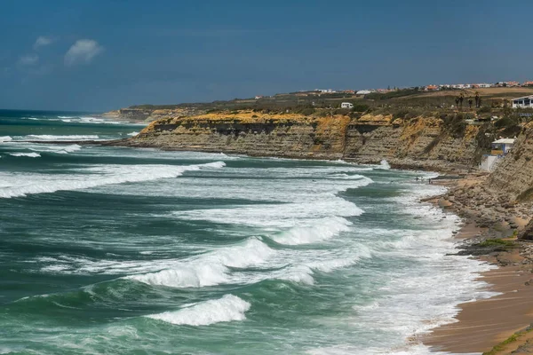 Veduta Panoramica Della Spiaggia Punto Vista Ericeira Portogallo — Foto Stock