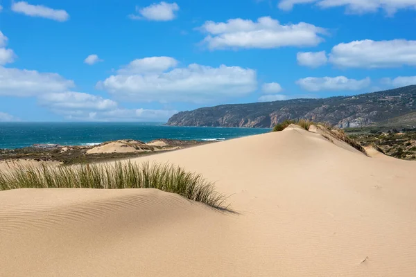 Schöne Aussicht Auf Die Typischen Sanddünen Guincho Strand Sintra Portugal — Stockfoto