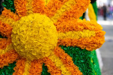 Geçit festivali dekoratif ayrıntıları Loule City, Portekiz.