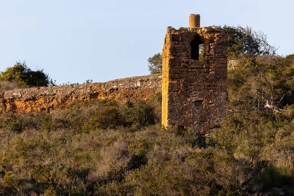 Abandoned Tower Seven Valleys Hiking Trail Algarve Coastal Region Portugal — Stock Photo, Image