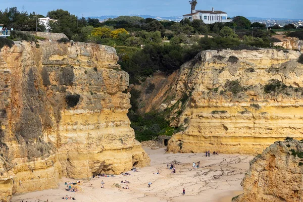 Vacker Vandringsled Vid Kusten Belägen Algarve Regionen Portugal — Stockfoto