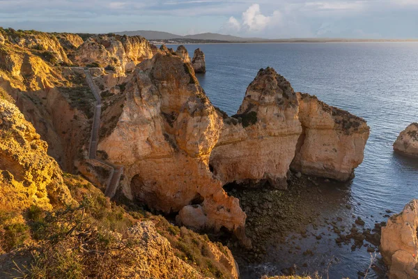Beautiful Coastal Landscape Called Ponta Piedade Located Lagos Region Portugal — Stock Photo, Image