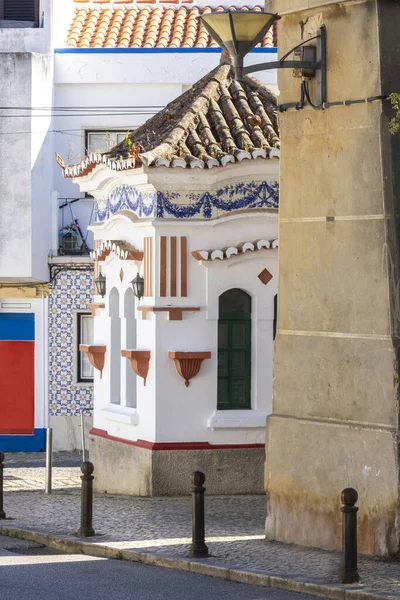 Portekiz Lagos Şehrinde Restore Edilmiş Güzel Bir Azulejo Fayans Binası — Stok fotoğraf